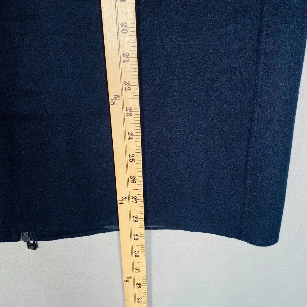 Patrick Assaraf Vest Mens 2XL Blue Wool Full Zip Sleeveless Pockets